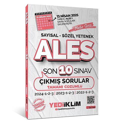 ALES Master Serisi Say�sal S�zel Yetenek Tamam� ��z�ml� Son 10 S�nav ��km�� Sorular Yediiklim Yay�nlar� 2025