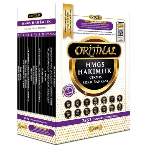 Yetki Yay�nlar� 2026 Orijinal HMGS Hakimlik ��km�� Soru Bankas� Seti