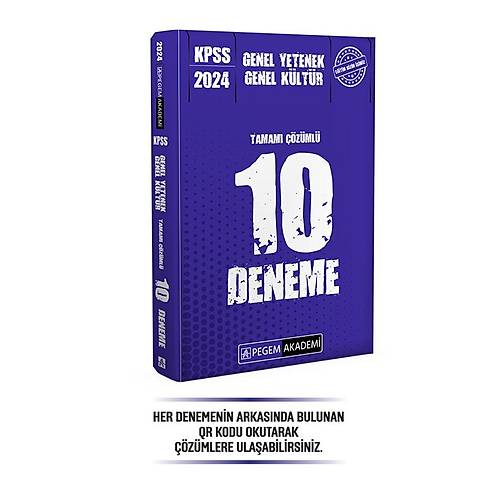Pegem Akademi 2024 KPSS Genel Yetenek Genel Kltr Lisans Tamam zml 10 Deneme