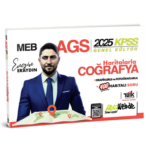 HocaWebde Yay�nlar� 2025 MEB AGS KPSS Haritalarla T�rkiye Co�rafya