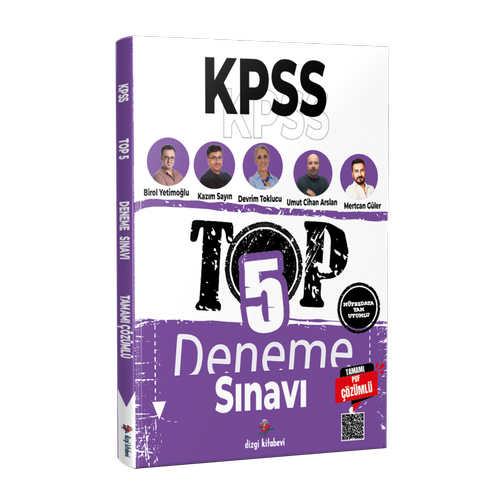 Dizgi Kitap 2026 KPSS TOP 5 Tamam� PDF ��z�ml� Fasik�ller Halinde 5 Deneme S�nav�