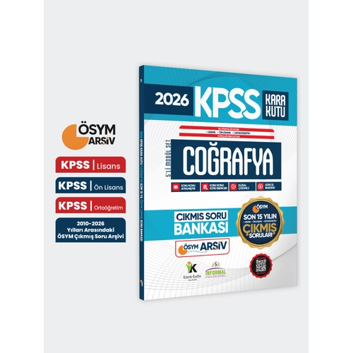 2026 FULL KPSS Lisans-�nlisans-Orta��retim Co�rafya�n�n Kara Kutusu �SYM ��km�� Soru Bankas� Son 15Y�l