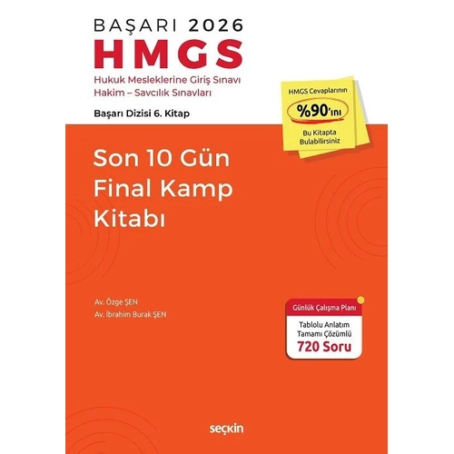 Se�kin 2026 BA�ARI HMGS Son 10 G�n Final Kamp Kitab� - �zge �en, �brahim Burak �en Se�kin Yay�nlar�