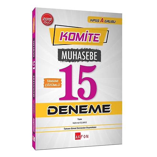 Komite KPSS A Muhasebe Tamam zml 15 Deneme Mehmet Elmas Haziran 2019