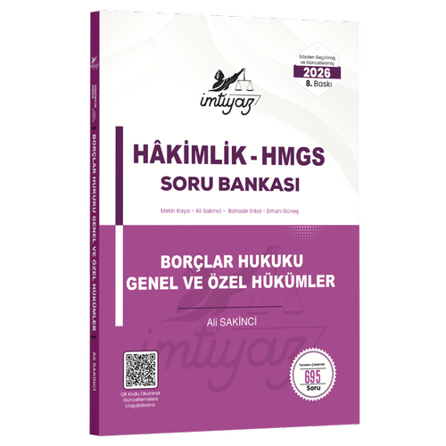 �MT�YAZ 2026 HMGS Hakimlik Bor�lar Hukuku (Genel H�k�mler-�zel H�k�mler) Soru Bankas� Ali Sakinci