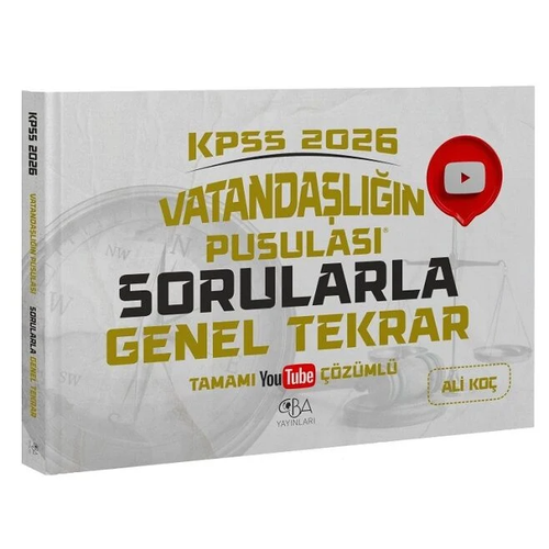 CBA Yaynlar 2026 KPSS Vatandalk Vatandaln Pusulas Sorularla Genel Tekrar