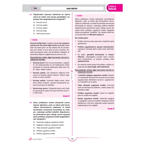 Dizgi Kitap 2026 KPSS A Kamu Y�netimi Son 12 Y�l Tamam� ��z�ml� Orijinal ��km�� Sorular (2014-2025)