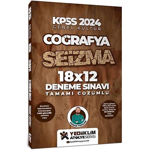 Yediiklim Yaynlar KPSS 2024 Genel Kltr Corafya SEZMA 18X12 Tamam zml Deneme Snav