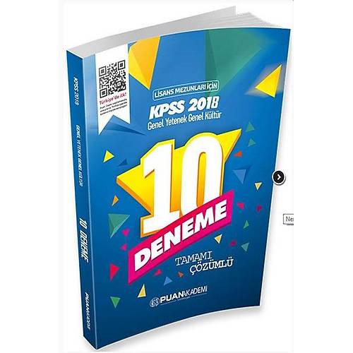 Puan Akademi Yaynlar 2018 KPSS Genel Yetenek Genel Kltr Tamam zml 10 Deneme