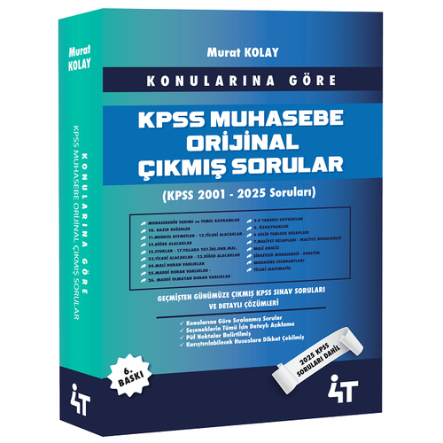 4T Yay�nlar� 2026 KPSS A Grubu Muhasebe Orijinal ��km�� Sorular Konular�na G�re ��z�ml� Murat Kolay 4T Yay�nlar�