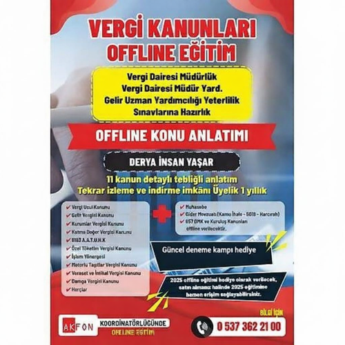 Vergi Dairesi M�d�rl�k ve Vergi Dairesi M�d�r Yard�mc�l��� Gelir Uzmanl��� Yeterlilik S�navlar� OFFL�NE Konu Anlat�m� 2026