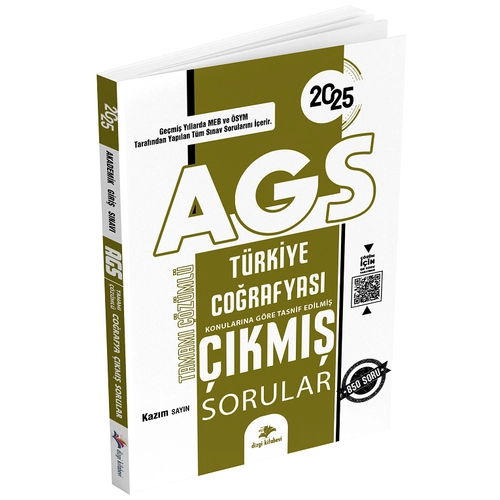 Dizgi Kitap 2025 MEB-AGS Trkiye Coafyas km Sorular Konularna Gre zml - Kazm Sayn Dizgi Kitap