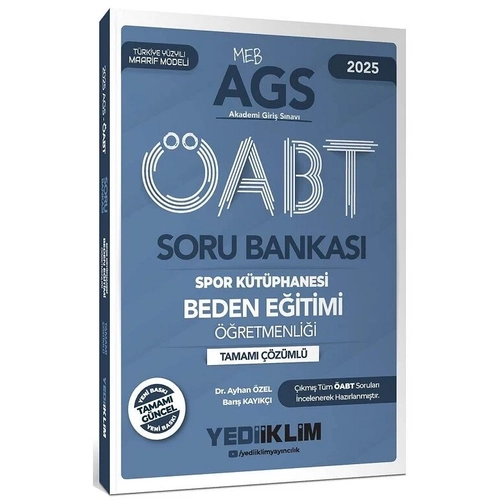 Yediiklim 2025 ABT MEB-AGS Beden Eitimi retmenlii Spor Ktphanesi Soru Bankas zml Yediiklim Yaynlar