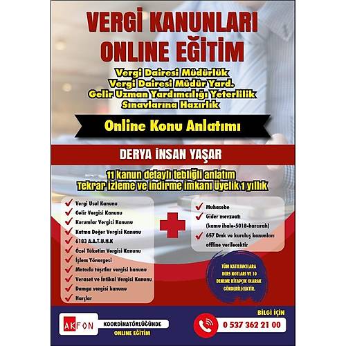 Vergi Dairesi Mdrlk ve Vergi Dairesi Mdr Yardmcl - Gelir Uzmanl Yeterlilik Snavlar Offline Konu Anlatm