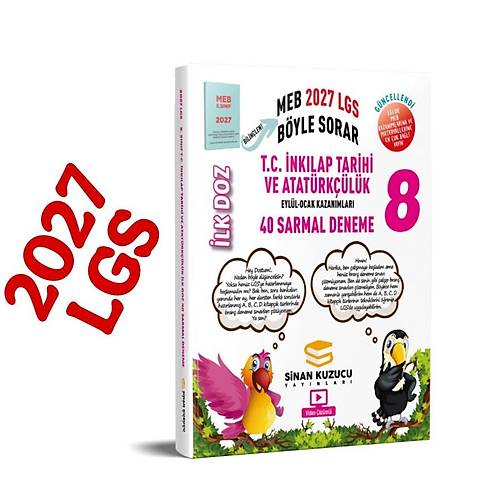 Sinan Kuzucu Yay�nlar� 2027 8. S�n�f T.C. �nk�lap Tarihi ve Atat�rk��l�k �lk Doz 40 Sarmal Deneme