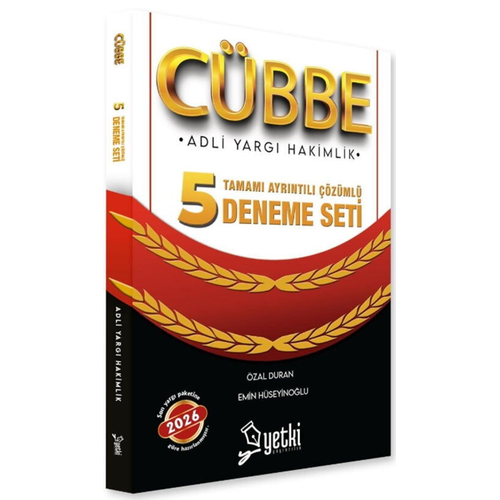 Yetki Yay�nlar� 2026 Adli Yarg� Hakimlik C�BBE 5 Deneme ��z�ml�