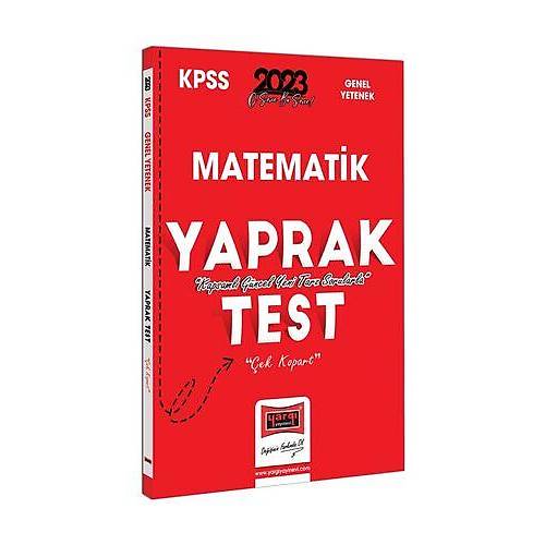 Yarg Yaynlar 2023 KPSS Matematik ek Kopart Yaprak Test