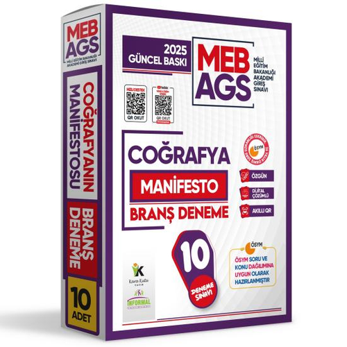 �nformal Yay�nlar� 2025 MEB AGS Co�rafya Manifesto �zg�n 10 Deneme