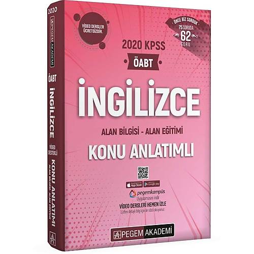 Pegem 2020 KPSS ABT ngilizce Video Destekli Konu Anlatml
