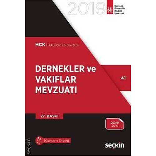 2019 SEKN YAYINCILIK  DERNEKLER VE VAKIFLAR MEVZUATI (CEP BOY)