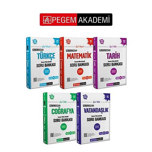 PEGEM AKADEM� 2026 Kpss Genel Yetenek - Genel K�lt�r EzberbozanTamam� Video ��z�ml� Soru Bankas� Seti (5 Kitap)