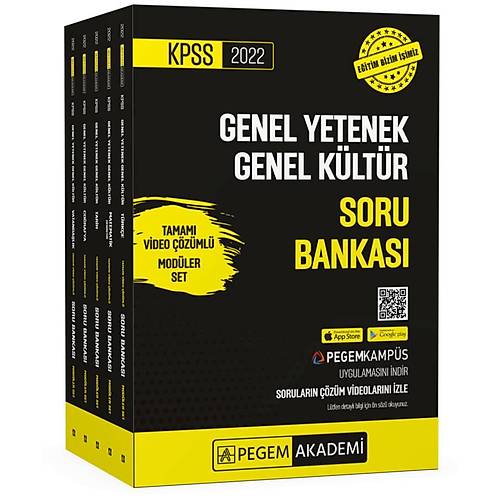 2022 KPSS Genel Yetenek Genel Kltr Tamam Video zml Soru Bankas Modler Set - 5 Kitap