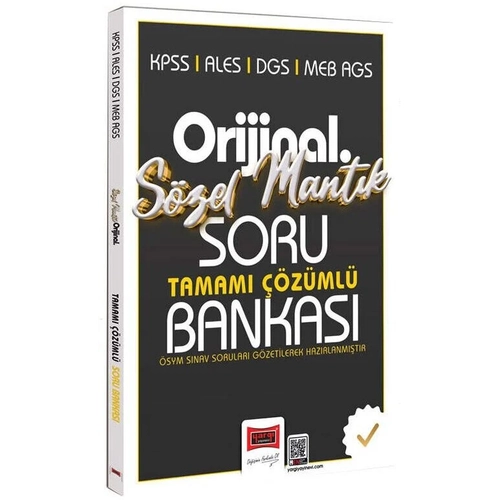 Yarg� 2026 KPSS MEB-AGS ALES DGS S�zel Mant�k Orijinal Soru Bankas� ��z�ml� Yarg� Yay�nlar�