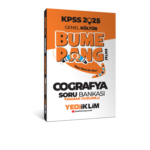 2025 KPSS Genel K�lt�r Bumerang Co�rafya Tamam� ��z�ml� Soru Bankas� Yediiklim Yay�nlar�