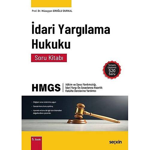 Se�kin HMGS Hakimlik �dari Yarg�lama Hukuku Soru Kitab� ��z�ml� 5. Bask� - M�zeyyen Ero�lu Durkal Se�kin Yay�nlar�