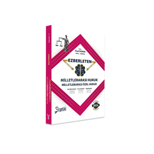 Yetki Yay�nlar� 2026 Ezberleten Milletleraras� Hukuk ve Milletleraras� �zel Hukuku