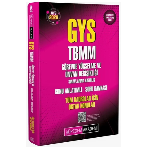 Pegem 2026 GYS TBMM T�m Kadrolar ��in Ortak Konular Konu Anlat�ml� Soru Bankas� G�revde Y�kselme �nvan De�i�ikli�i Pegem Akademi Yay�nlar�