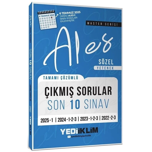 Yediiklim 2026 ALES Master S�zel Yetenek ��km�� Sorular Son 10 S�nav ��z�ml� Yediiklim Yay�nlar�
