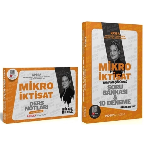 ndeks Akademi 2025 KPSS A Grubu Mikro ktisat Video Ders Notlar + Soru Bankas 2 li Set - Bilge Beyaz ndeks Akademi Yaynclk