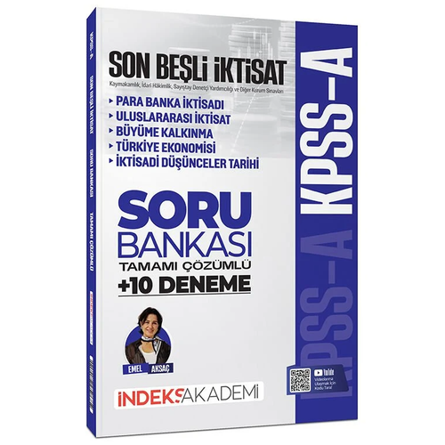 �ndeks Akademi 2026 KPSS A Grubu �ktisat Son Be�li Soru Bankas� ve 10 Deneme ��z�ml� Emel Aksa�