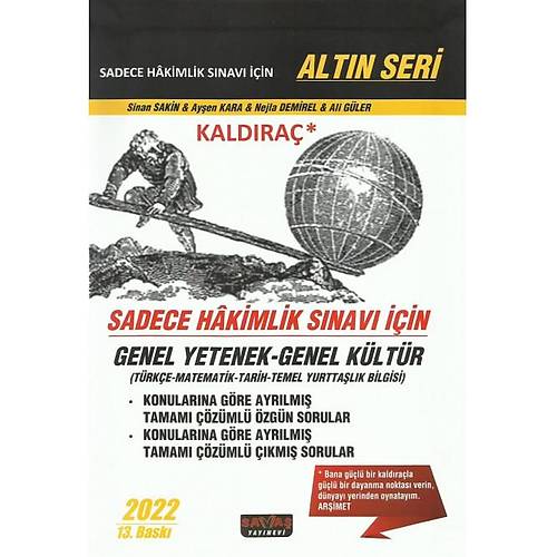 KALDIRAÇ Hakimlik İçin GYGK Soru Bankası Savaş Yayınları 2022