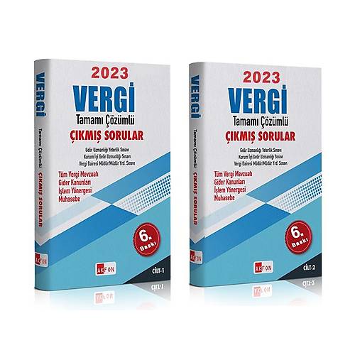 Vergi Tamam zml Yeterlilik km Sorular MART 2023 2 cilt li Set