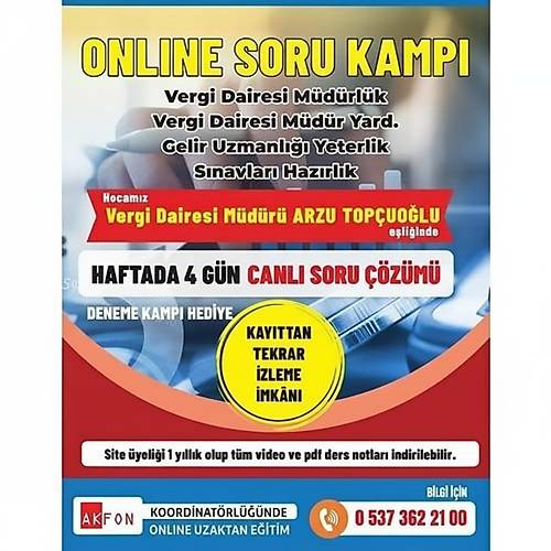 Vergi Dairesi M�d�rl�k ve Vergi Dairesi M�d�r Yard�mc�l��� - Gelir Uzmanl��� Yeterlilik S�navlar� ONL�NE Soru Kamp� 2026