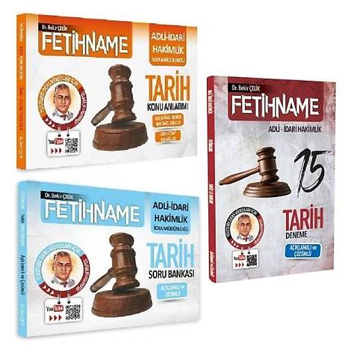Bekir �elik Adli �dari Hakimlik �cra M�d�rl��� FET�HNAME Tarih Konu + Soru + 15 Deneme 3�l� Set