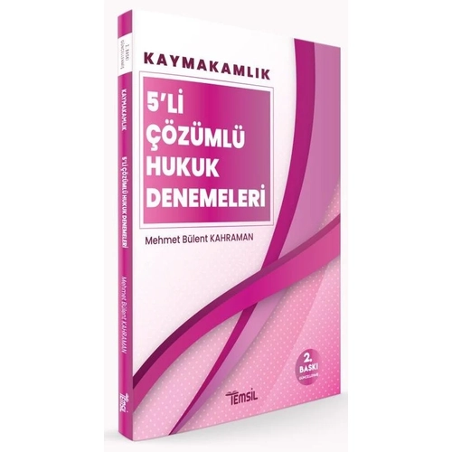 Temsil Kaymakamlk Hukuk 5 Deneme zml - Mehmet Blent Kahraman Temsil Yaynlar