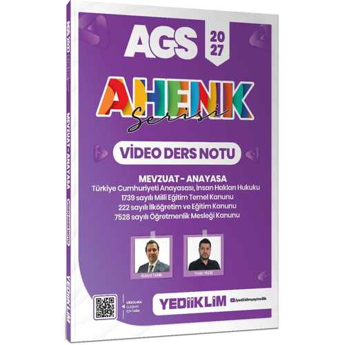 Yediiklim Yay�nlar� 2027 AGS Ahenk Serisi Mevzuat Anayasa Video Ders Notu