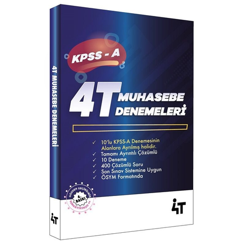 4T Yaynlar KPSS A Grubu Muhasebe 10 Deneme zml