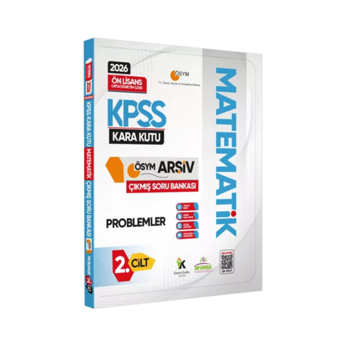2026 KPSS �nlisans/Orta��retim MATEMAT�K Kara Kutu 2.Cilt PROBLEMLER �SYM ��km�� Soru Bankas� ��z�ml� �nformal Yay�nlar�