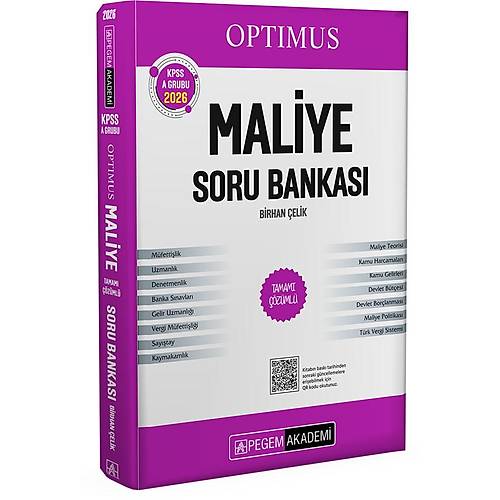 Pegem 2026 KPSS A Grubu Optimus Maliye Soru Bankas� ��z�ml� Pegem Akademi Yay�nlar�