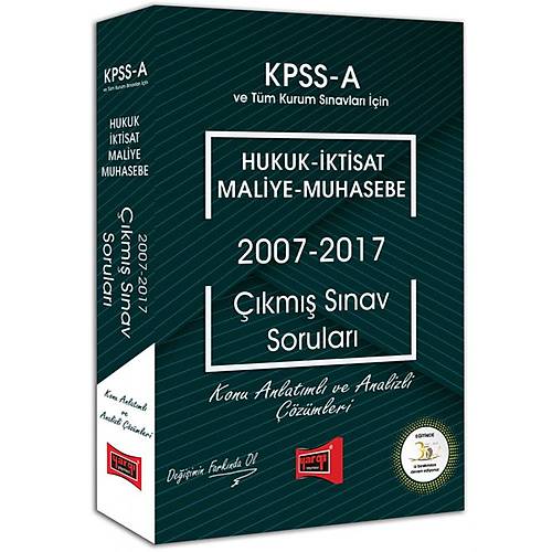 Yarg Yaynlar KPSS A Grubu Hukuk - ktisat - Maliye - Muhasebe 2007 - 2017 km Snav Sorular