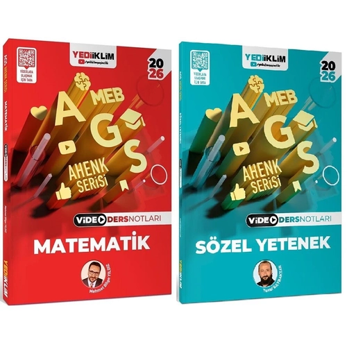 Yediiklim 2026 MEB-AGS Saysal-Matematik + Szel Yetenek Video Ders Notlar 2 li Set Ahenk Serisi Yediiklim Yaynlar