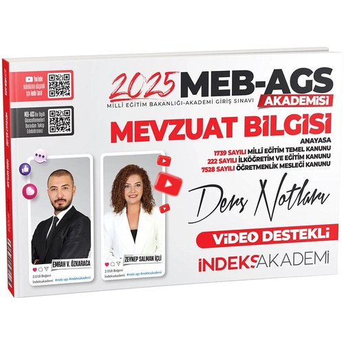 �ndeks Akademi 2025 MEB AGS Akademisi Mevzuat Bilgisi Video Ders Notlar� - Emrah Vahap �zkaraca, Zeynep Salman ��li �ndeks Akademi Yay�nc�l�k