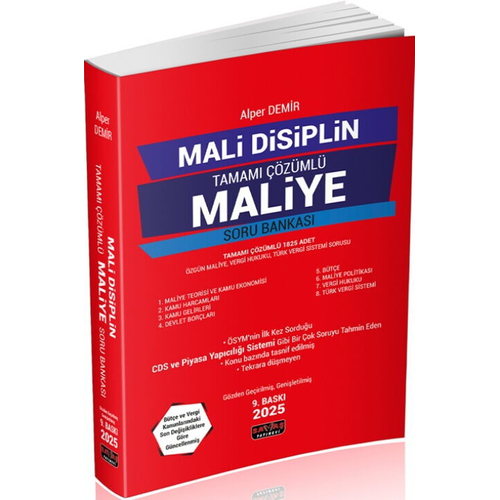 Sava� Yay�nlar� 2025 Mali Disiplin Maliye Soru Bankas� Alper Demir Sava� Yay�nevi