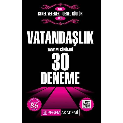 PEGEM AKADEM KPSS VATANDALIK 30 DENEME 2019