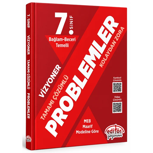 Edit�r 7. S�n�f Matematik Problemler Vizyoner Maarif Modeli Soru Bankas� ��z�ml� Edit�r Yay�nlar�