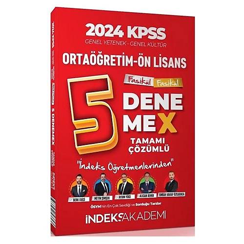ndeks Akademi 2024 KPSS Lise Ortaretim n Lisans 5 DenemeX Fasikl zml ndeks Akademi Yaynclk